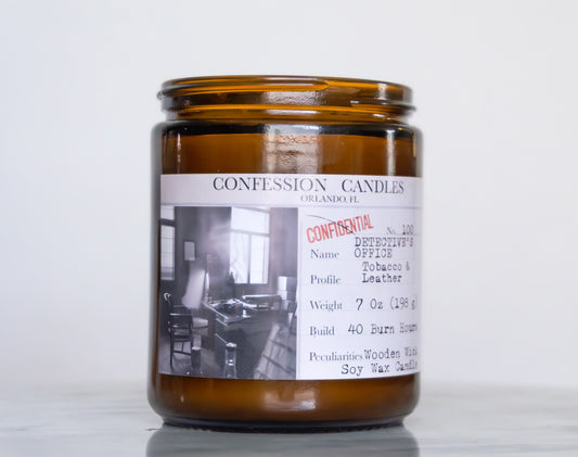 Detective's Office Candle Jar